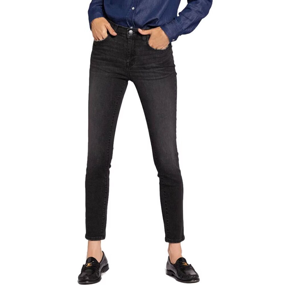 Current Elliott Black Cotton Straight Leg Jeans Size 25 - 23398